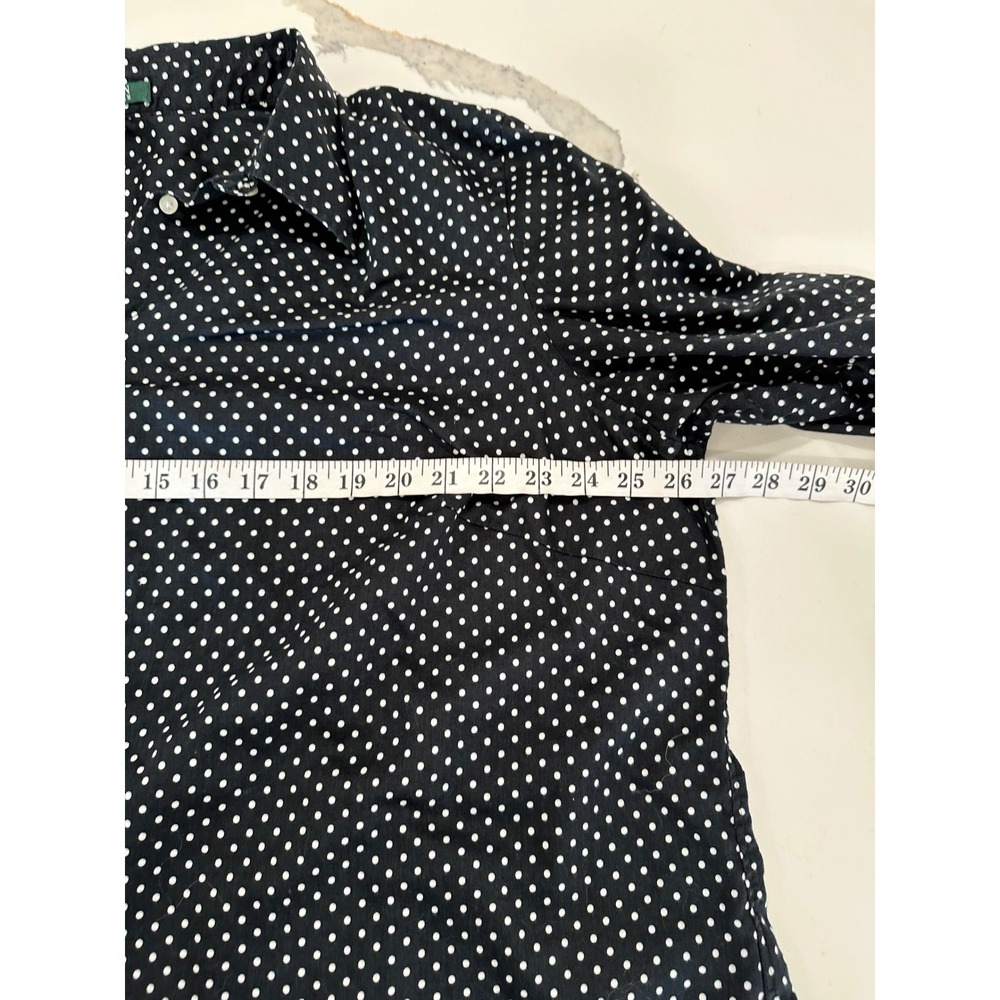 Ralph Lauren Black White Polka Dot Cotton‎ Button Down Shirt Plus Size 3X - Picture 3 of 4